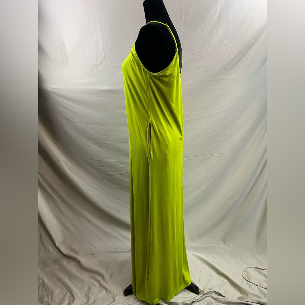 Lime Cami Dress With Pockets - Picture 5 of 7